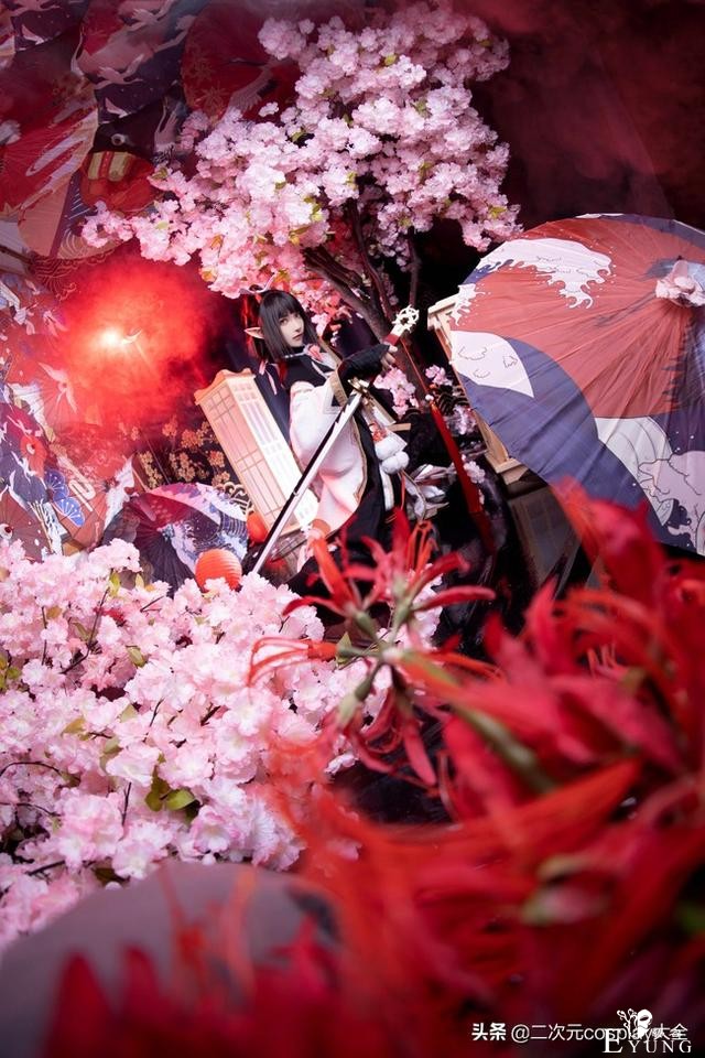 《阴阳师》天剑韧心鬼切cos，精致唯美布景用心，颜值甚得我心-8.jpg