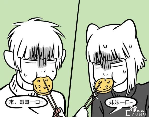 非人哉：九月奶奶怕孙女饿着，准备了一堆好吃的，撑得他们翻白眼-3.jpg