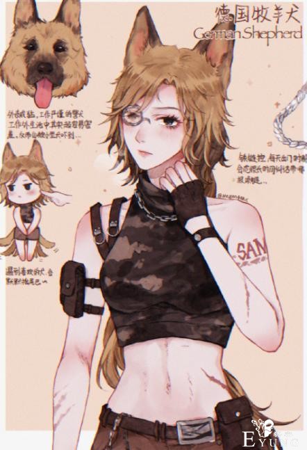 狗狗化身动漫美少女，萨摩变成白毛御姐，短腿柯基好俏皮-2.jpg