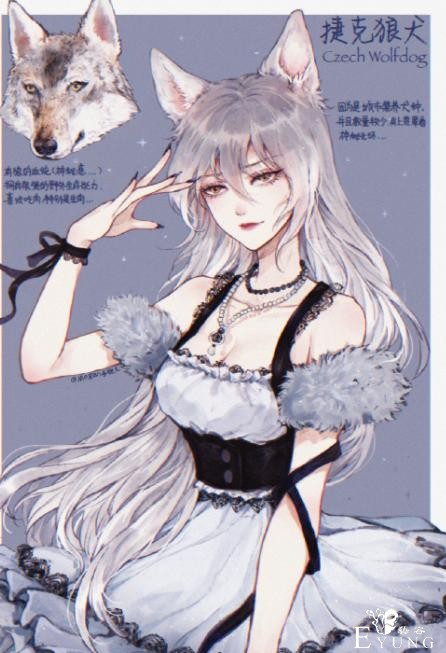 狗狗化身动漫美少女，萨摩变成白毛御姐，短腿柯基好俏皮-4.jpg