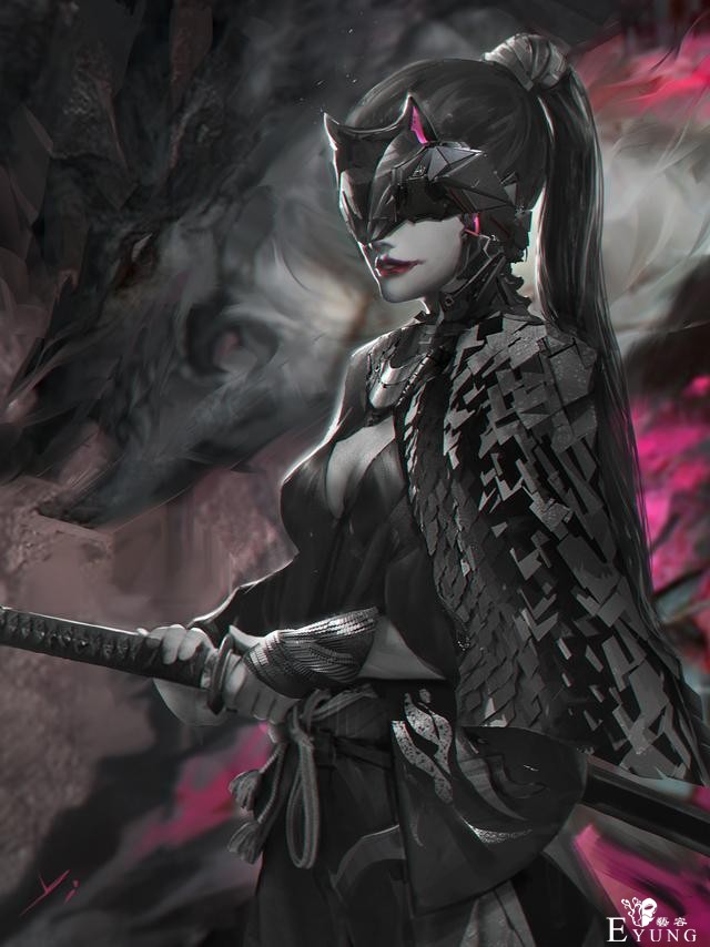 国人插画师YI的一组帅气人设插画作品！画风多变造型功底扎实-8.jpg