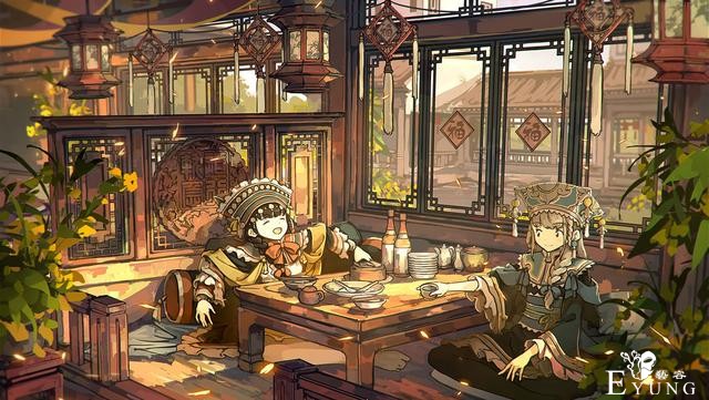 日本画师很有中国风的一组插画！看得出来作者对中式建筑情有独钟-1.jpg