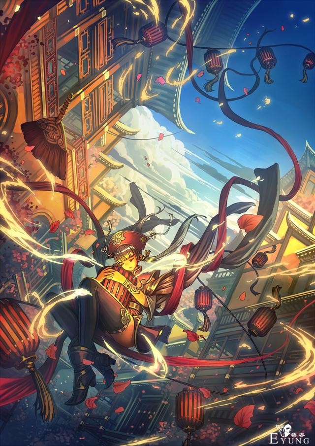 日本画师很有中国风的一组插画！看得出来作者对中式建筑情有独钟-13.jpg