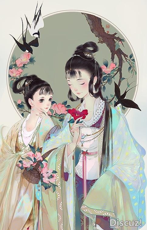 一组画风唯美的古风人物插画作品欣赏！人物美型画技优秀颇有意境-5.jpg