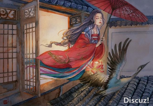 一组画风唯美的古风人物插画作品欣赏！人物美型画技优秀颇有意境-9.jpg