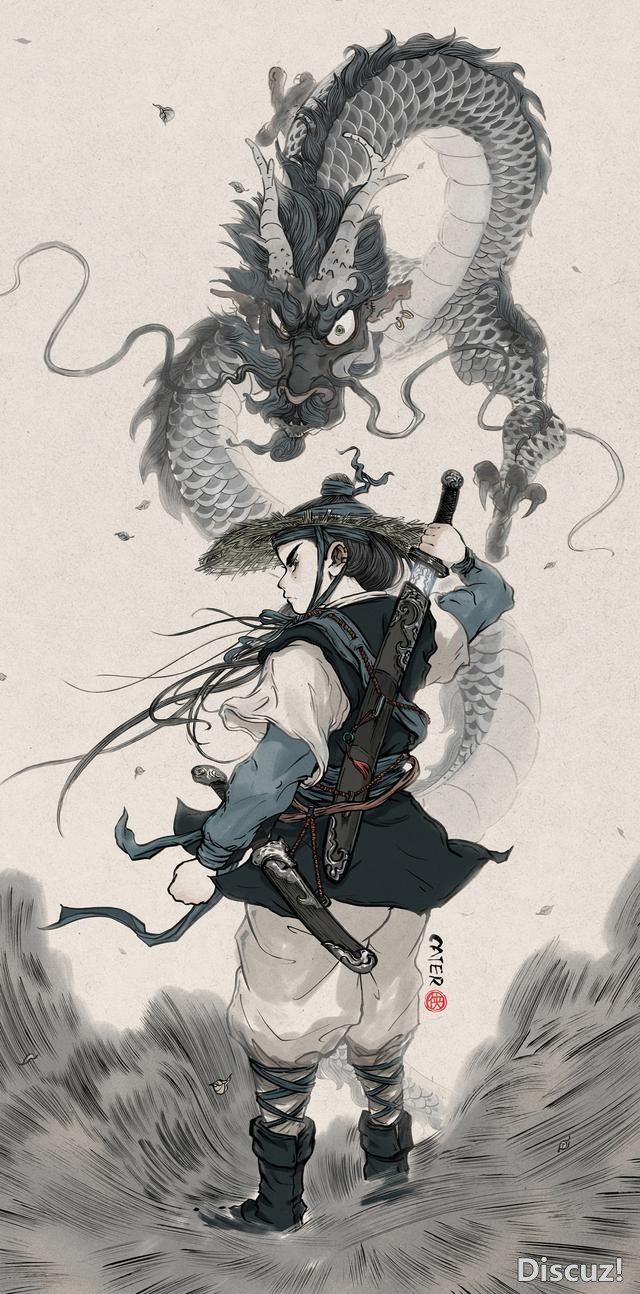 一组画风唯美的古风人物插画作品欣赏！人物美型画技优秀颇有意境-14.jpg
