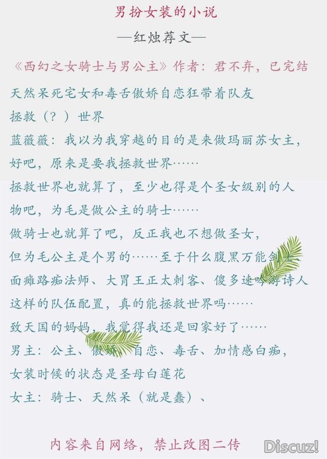 男扮女装言情文 l 小说推荐-2.jpg