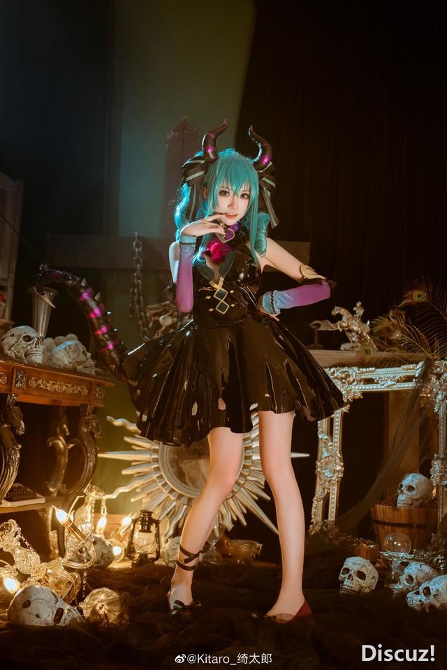初音未来小恶魔cos，超级无敌可爱，不管怎么样都好可爱-7.jpg