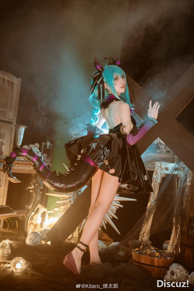 初音未来小恶魔cos，超级无敌可爱，不管怎么样都好可爱-9.jpg