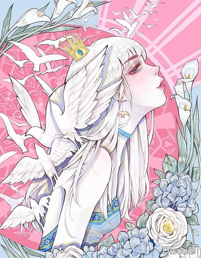 国人女画师画风相当唯美的一组插画！整组作品给人非常清新的感觉-14.jpg