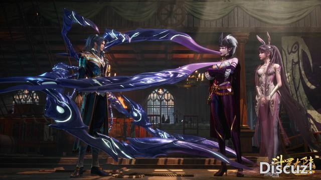 斗罗：紫珍珠和唐三“开撕”，紫色蛇皮丝袜太抢眼，三哥不忍下手-1.jpg