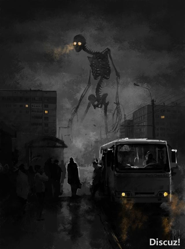 猎奇向插画作品！俄罗斯画师笔下的世界也许曾经在你噩梦里出现过-13.jpg
