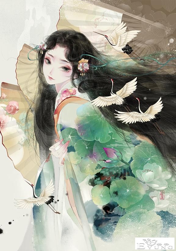 一组人物造型非常漂亮的古风插画欣赏！画技成熟画面让人赏心悦目-19.jpg