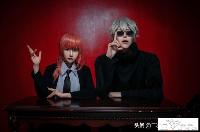 双厨狂喜！《咒术回战》五条悟，《电锯人》玛奇玛同框cos-2.jpg
