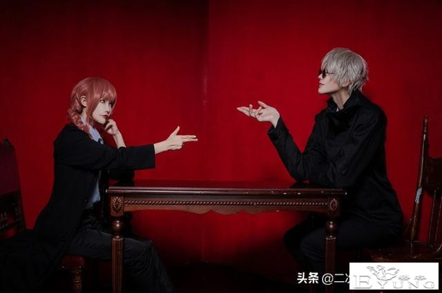 双厨狂喜！《咒术回战》五条悟，《电锯人》玛奇玛同框cos-1.jpg