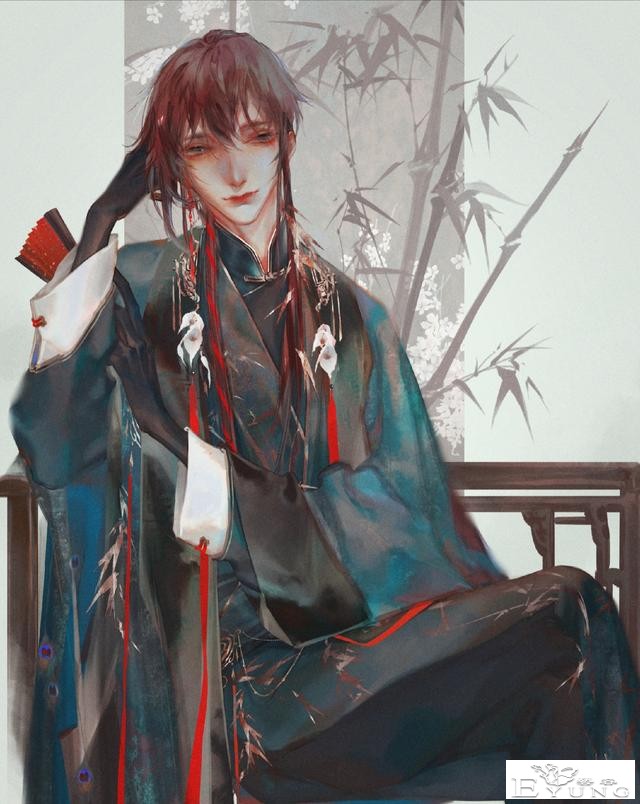 国人插画师绘制的人物超级美型的插画作品！充满古风韵味的作品！-1.jpg