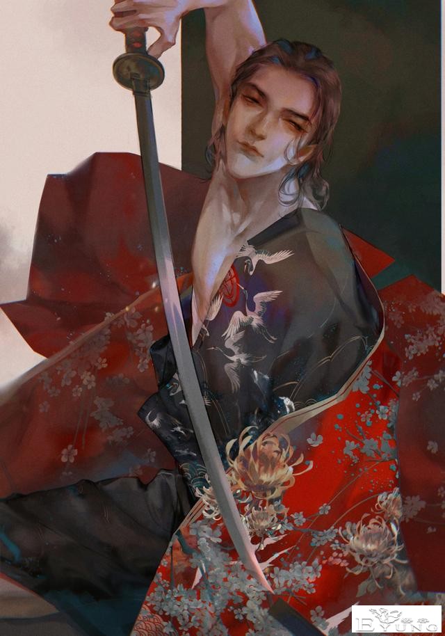 国人插画师绘制的人物超级美型的插画作品！充满古风韵味的作品！-7.jpg