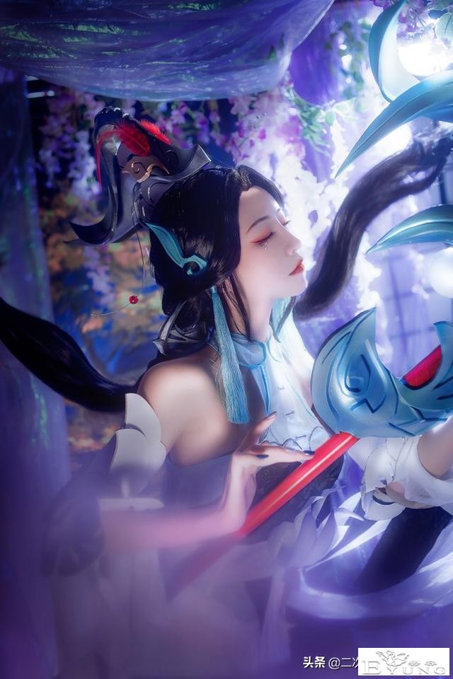 《王者荣耀》大乔白鹤梁神女cos，典雅韵致，灵动缥缈美如画-1.jpg