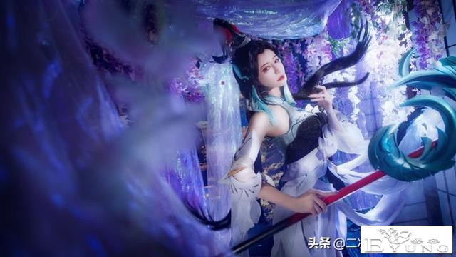 《王者荣耀》大乔白鹤梁神女cos，典雅韵致，灵动缥缈美如画-3.jpg