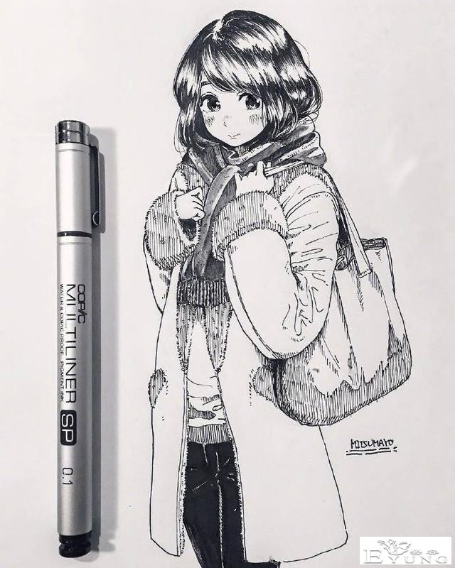 黑白色的同人同样别具魅力，看看这初音未来，没颜色也可爱-2.jpg