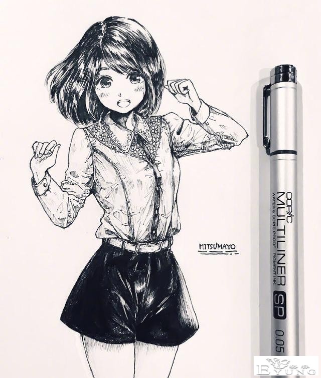 黑白色的同人同样别具魅力，看看这初音未来，没颜色也可爱-3.jpg