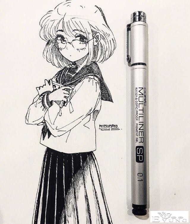 黑白色的同人同样别具魅力，看看这初音未来，没颜色也可爱-4.jpg