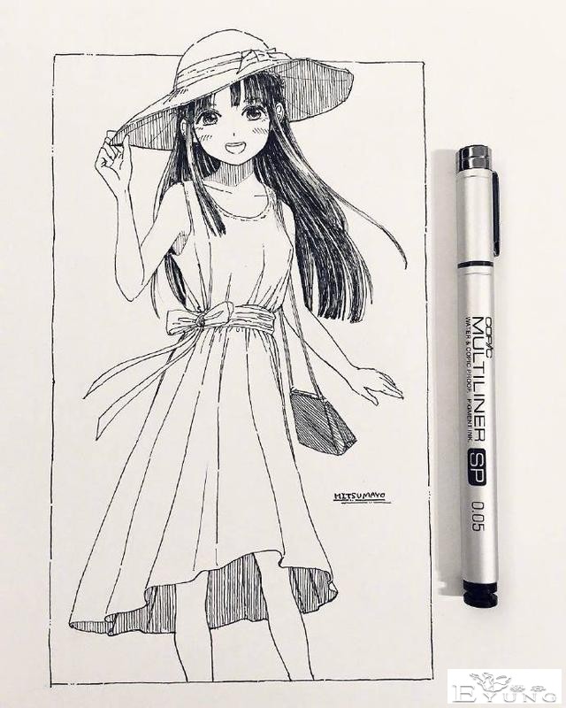 黑白色的同人同样别具魅力，看看这初音未来，没颜色也可爱-8.jpg