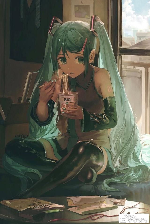这位画师居然画出了和初音未来喝酒撸串的日子，太羡慕了-2.jpg