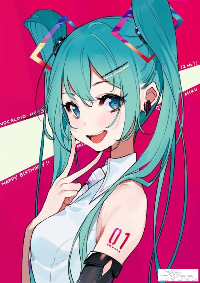 这位画师笔下的初音未来笑得太甜了，看了这个笑容，被治愈一天-3.jpg