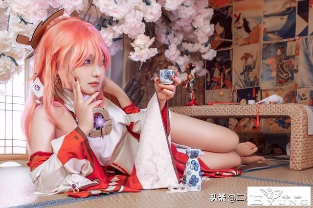 《原神》八重神子cos，眼睛温柔有感染力，还有可爱的颜值-3.jpg