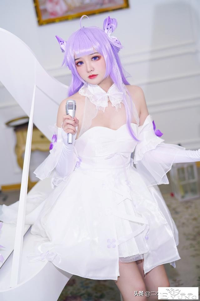 《碧蓝航线》独角兽打歌服cos，美丽可爱，温柔的眼神太美啦-3.jpg
