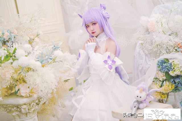 《碧蓝航线》独角兽打歌服cos，美丽可爱，温柔的眼神太美啦-6.jpg