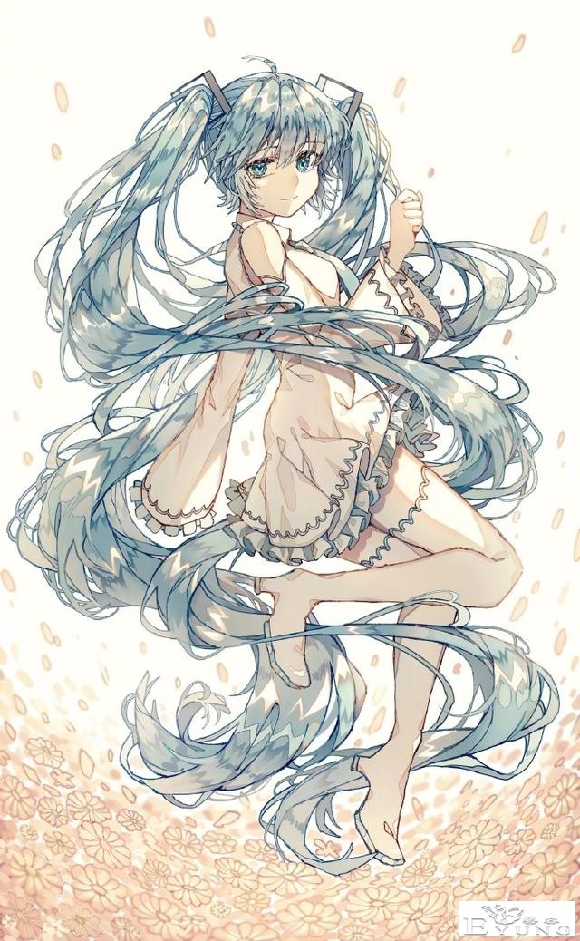 这位画师大佬笔下的初音未来发量太让人羡慕了，还画了长发凌波丽-4.jpg