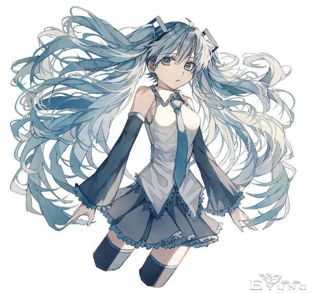 这位画师大佬笔下的初音未来发量太让人羡慕了，还画了长发凌波丽-5.jpg