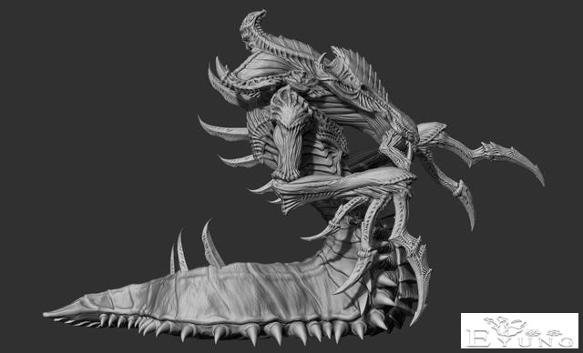 让人很有压迫感的一组3D怪物建模作品！想象力独特-20.jpg