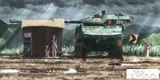 一组帅气的坦克装甲车插画作品！欣赏属于钢铁巨兽的美感-8.jpg