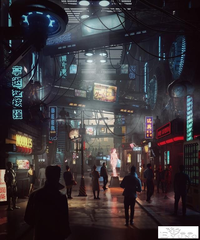 非常棒的一组“赛博朋克”插画作品！你喜欢这样的未来世界吗？-1.jpg