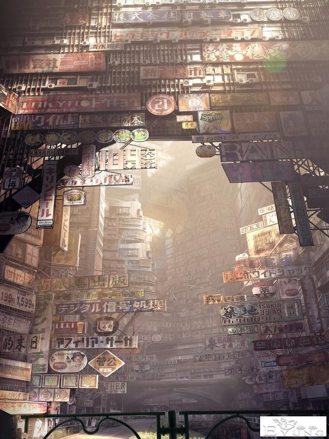 非常棒的一组“赛博朋克”插画作品！你喜欢这样的未来世界吗？-14.jpg