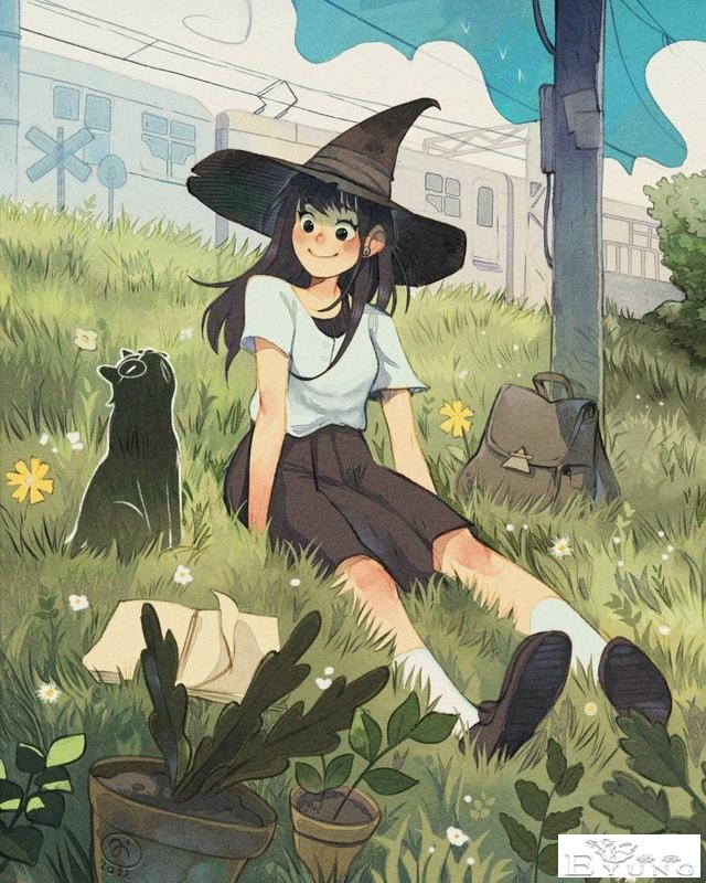 意大利猫控插画师绘制的一组可爱插画作品！色彩清新亮丽-1.jpg