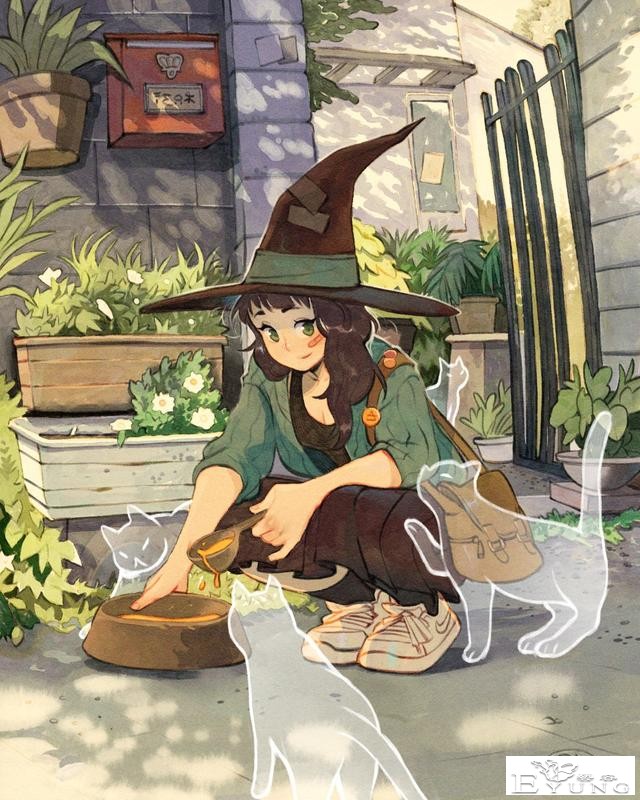 意大利猫控插画师绘制的一组可爱插画作品！色彩清新亮丽-3.jpg