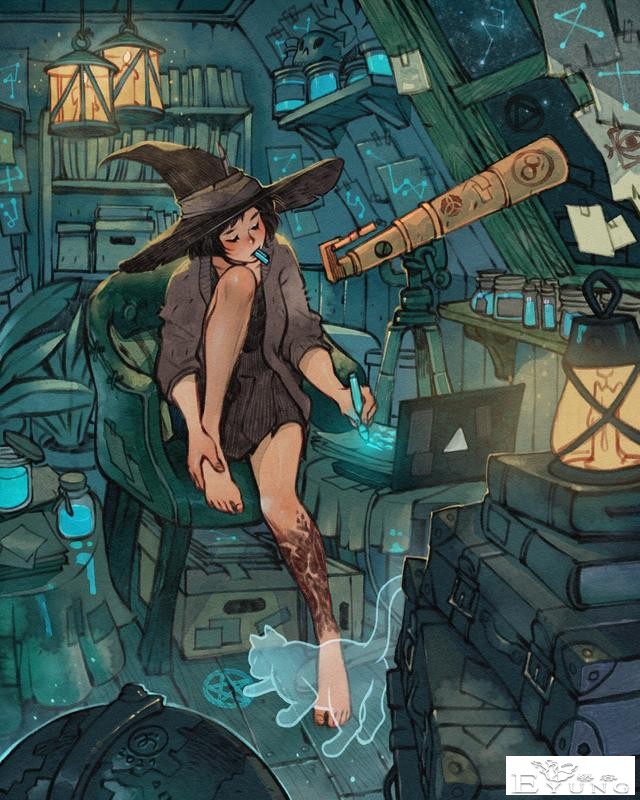 意大利猫控插画师绘制的一组可爱插画作品！色彩清新亮丽-8.jpg