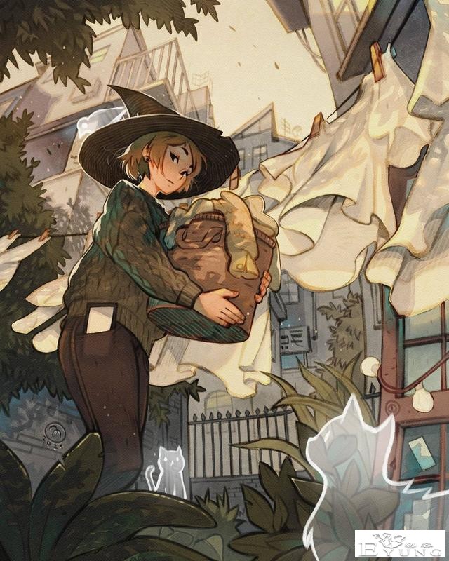 意大利猫控插画师绘制的一组可爱插画作品！色彩清新亮丽-11.jpg