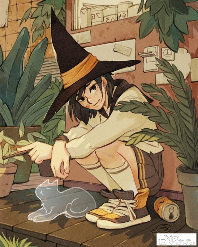 意大利猫控插画师绘制的一组可爱插画作品！色彩清新亮丽-13.jpg
