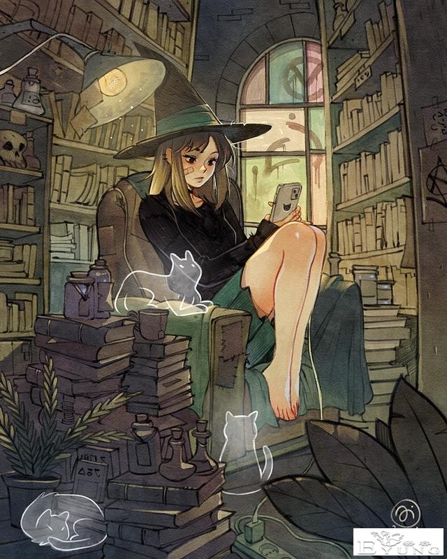 意大利猫控插画师绘制的一组可爱插画作品！色彩清新亮丽-16.jpg