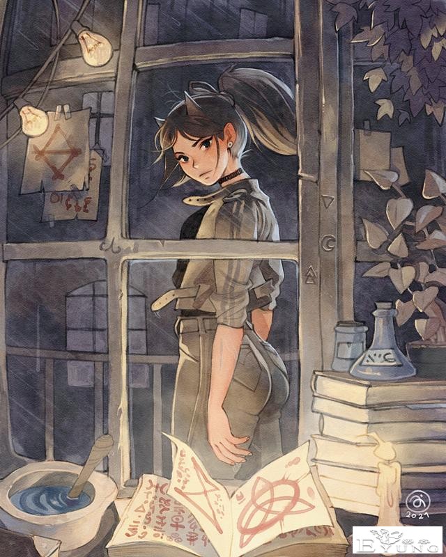 意大利猫控插画师绘制的一组可爱插画作品！色彩清新亮丽-17.jpg