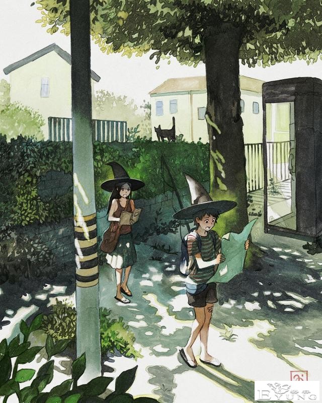 意大利猫控插画师绘制的一组可爱插画作品！色彩清新亮丽-18.jpg