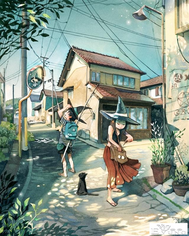 意大利猫控插画师绘制的一组可爱插画作品！色彩清新亮丽-19.jpg
