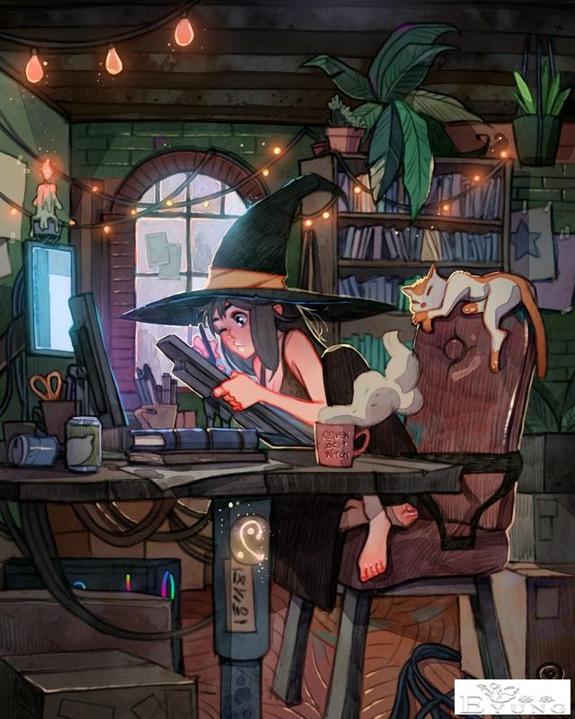 意大利猫控插画师绘制的一组可爱插画作品！色彩清新亮丽-22.jpg