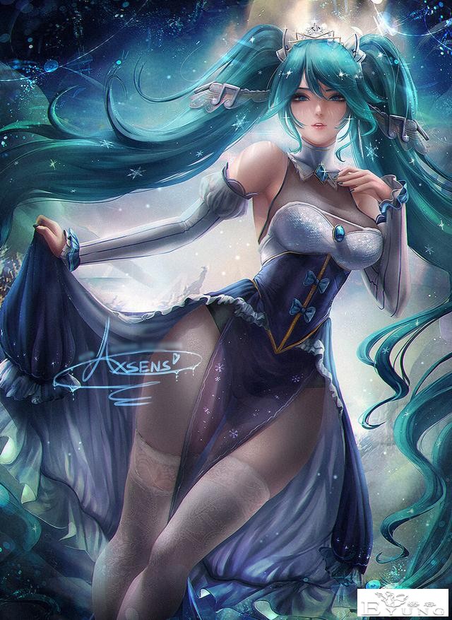 一组非常漂亮的初音未来同人插画作品欣赏！画面真是相当华丽啊-8.jpg