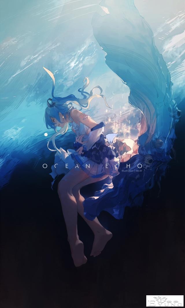 一组人气虚拟偶像初音未来的同人插画作品欣赏！质量很高画面唯美-5.jpg